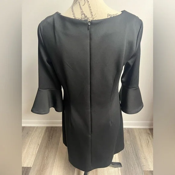 Black Dress with Mock Neck & Bell Sleeves! - Picture 2 of 15
